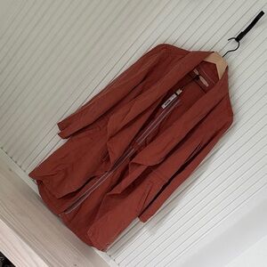 Women’s Open front waterfall Rust Jacket